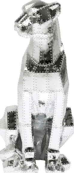 Best KARE Design Dekoracja stojąca Sitting Cat 43x82 cm srebrna - KARE