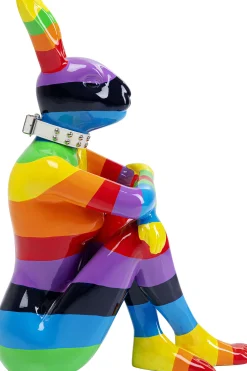 Best KARE Design Dekoracja stojąca Sitting Rabbit Rainbow 60x80 cm kolorowa - KARE