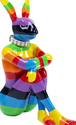 Best KARE Design Dekoracja stojąca Sitting Rabbit Rainbow 60x80 cm kolorowa - KARE