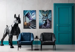 Hot KARE Design Dekoracja stojąca Toto Red 190x180 cm czarna - KARE