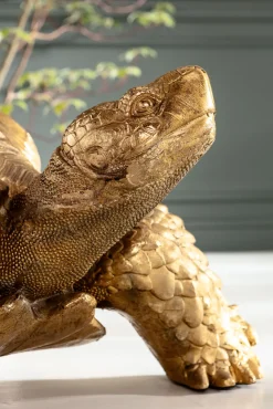 Clearance KARE Design Dekoracja stojąca Turtle XL 95x43 cm złota - KARE