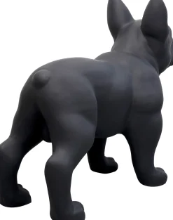 Fashion KARE Design Dekoracja stojąca z włókna szklanego pies czarny matowy 107x90 cm - KARE