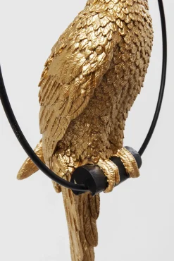Outlet KARE Design Dekoracja wisząca Swinging Parrot 27x57 cm złota - KARE
