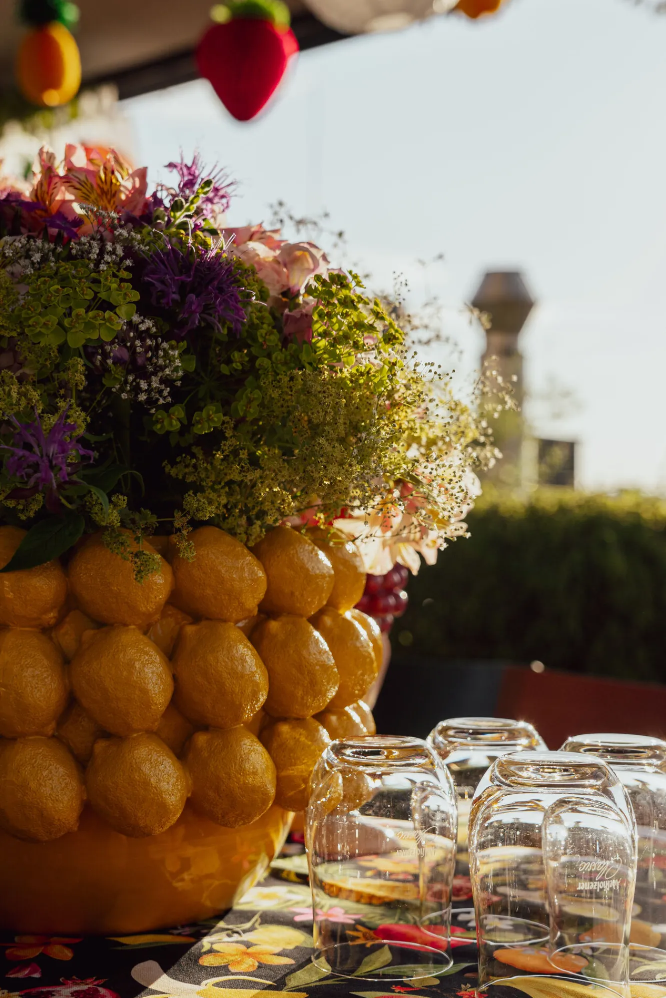 Outlet KARE Design Doniczka dekoracyjna cytryny żółta Ø34x22 cm - KARE