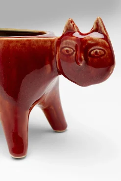 Best KARE Design Doniczka kamionkowa kolorowa kot 21x13 cm - KARE