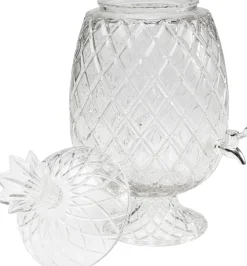 Best KARE Design Dyspenser do napojów szklany transparentny ananas Ø26x50 cm - KARE
