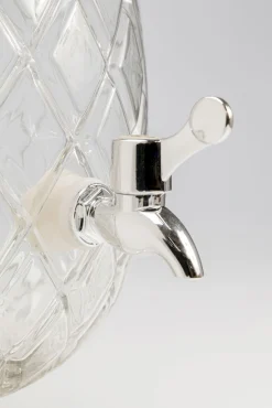 Best KARE Design Dyspenser do napojów szklany transparentny ananas Ø26x50 cm - KARE