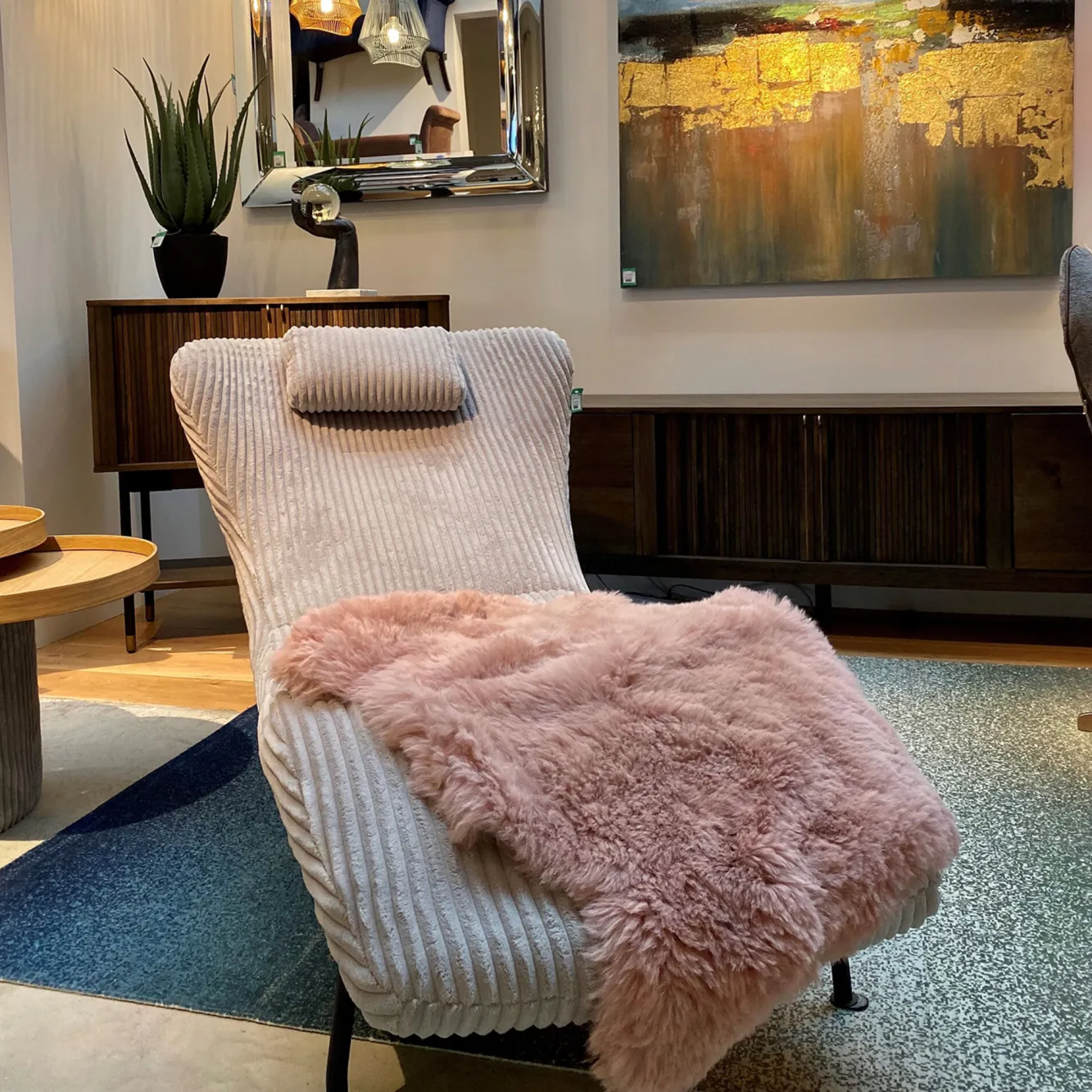 Best KARE Design Dywan - skóra owcza Heidi 85x65 cm różowa - KARE