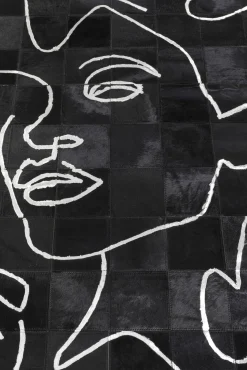 Sale KARE Design Dywan Art Faces 170x240 cm - skóra naturalna - KARE