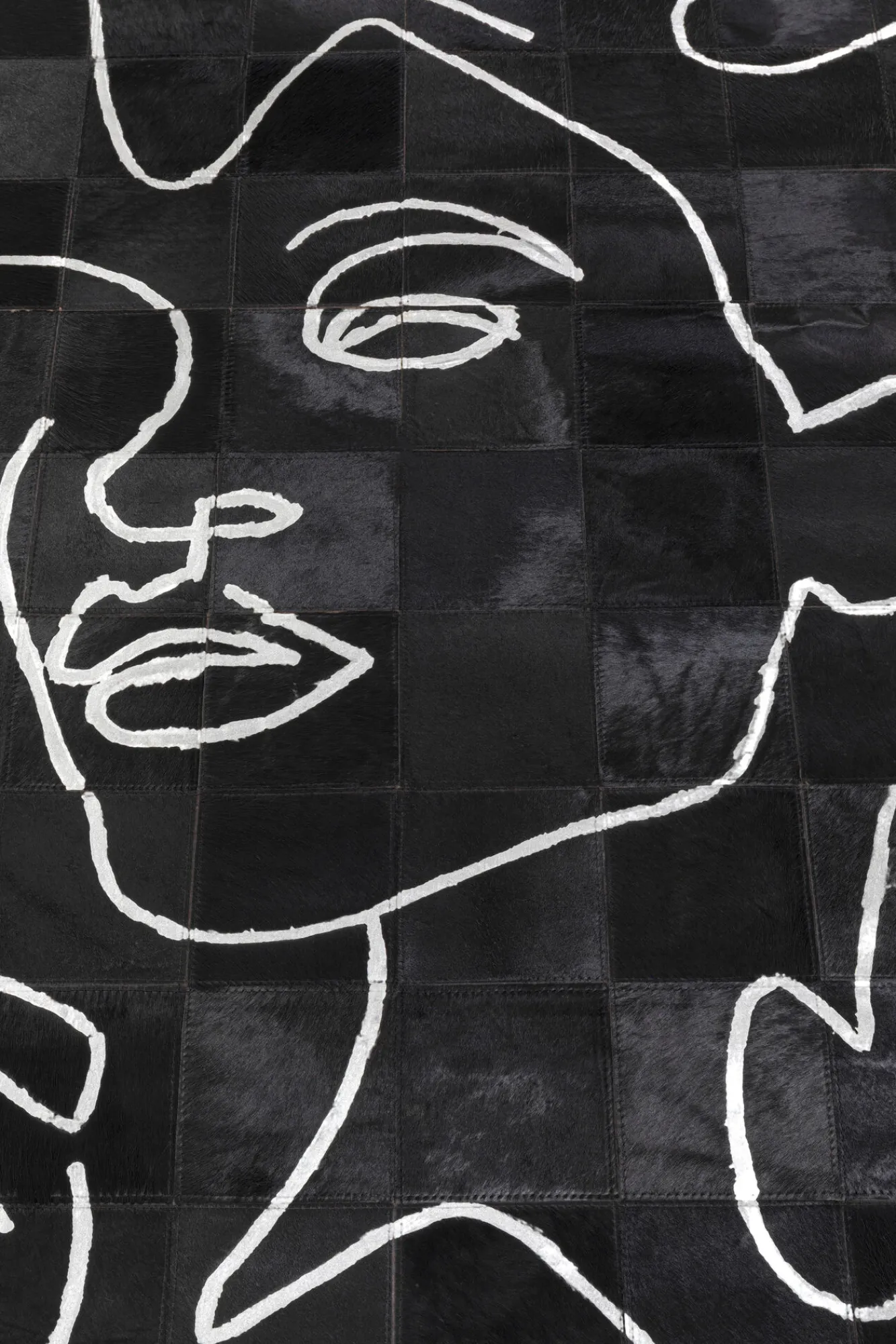 Sale KARE Design Dywan Art Faces 170x240 cm - skóra naturalna - KARE