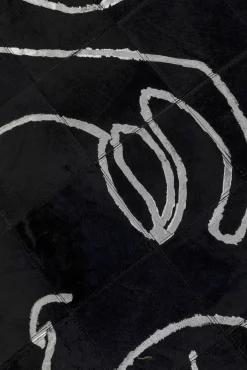 Best KARE Design Dywan czarny okrągły twarze skóra naturalna Ø250 cm - KARE