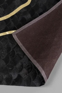 Clearance KARE Design Dywan do salonu prostokątny skórzany w kolorze czarnym 170x240 cm - KARE