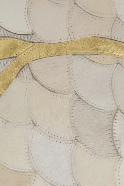 Outlet KARE Design Dywan do salonu prostokątny skórzany w kolorze kremowym 170x240 cm - KARE