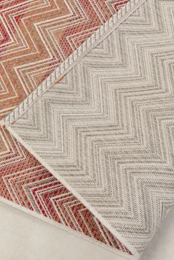 New KARE Design Dywan ogrodowy duży czerwony zygzak 230x330 cm - KARE