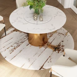 Best KARE Design Dywan okrągły do salonu szary Ø200 cm - KARE