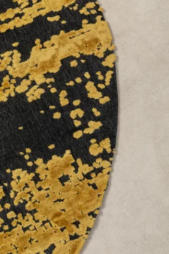 Fashion KARE Design Dywan okrągły żółty wiskoza i bawełna Ø200 cm - KARE