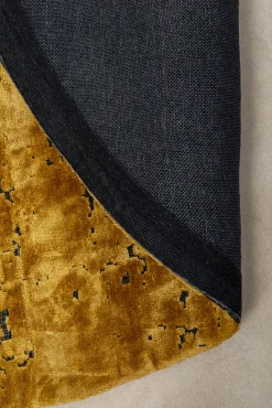 Fashion KARE Design Dywan okrągły żółty wiskoza i bawełna Ø200 cm - KARE