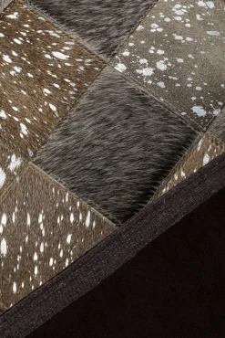 Online KARE Design Dywan skórzany do salonu szaro-brązowy prostokątny 120x180 cm - KARE