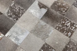 Hot KARE Design Dywan skórzany do salonu szary prostokątny 120x180 cm - KARE