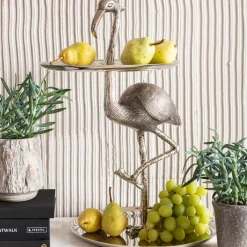 Fashion KARE Design Etażerka Flamingo 43x53 cm srebrna - KARE