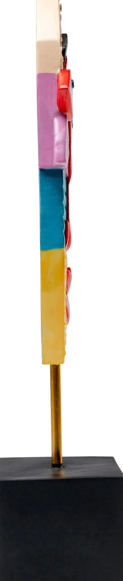 Outlet KARE Design Figurka dekoracyjna Abstract Face 21x52 cm kolorowa - KARE