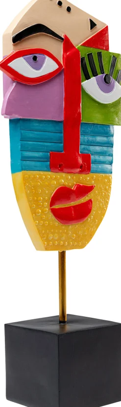 Outlet KARE Design Figurka dekoracyjna Abstract Face 21x52 cm kolorowa - KARE