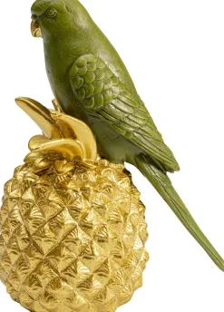 Clearance KARE Design Figurka dekoracyjna Ananas Parrot 11x14 cm zielono-złota - KARE
