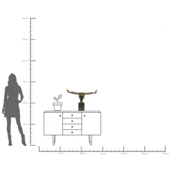 Sale KARE Design Figurka dekoracyjna Athlet 75x45 cm brązowa - KARE
