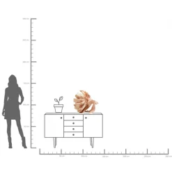 Fashion KARE Design Figurka dekoracyjna Betta Fish 63x57 cm złota - KARE