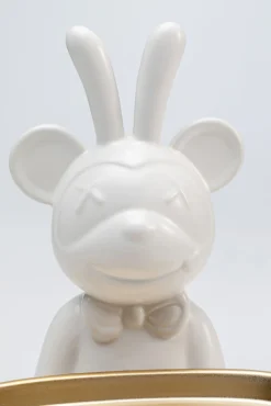 Outlet KARE Design Figurka dekoracyjna biała lokaj ze złotą tacką 29 cm - KARE