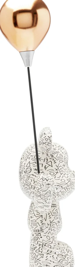 Discount KARE Design Figurka dekoracyjna biało-czarna miś z balonem 60 cm - KARE