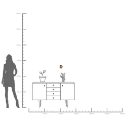 Discount KARE Design Figurka dekoracyjna biało-czarna miś z balonem 60 cm - KARE