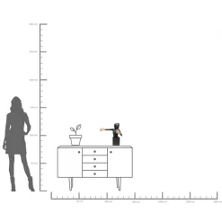 Outlet KARE Design Figurka dekoracyjna bokser złoto-czarna 25x40 cm - KARE