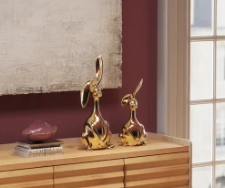 Fashion KARE Design Figurka dekoracyjna Bunny 26x52 cm złota - KARE