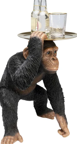 Clearance KARE Design Figurka dekoracyjna Butler Playing Chimp 45x52 cm czarna - KARE