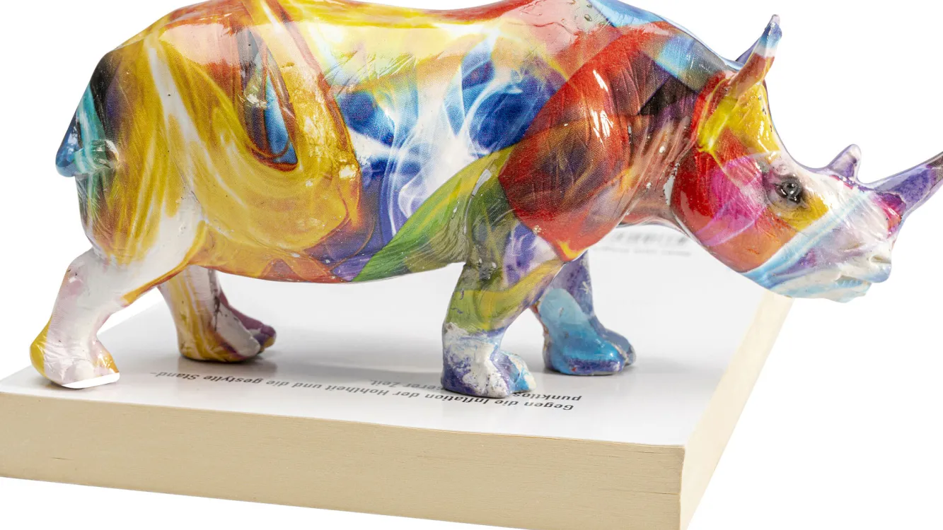 Fashion KARE Design Figurka dekoracyjna Colored Rhino 17x8 cm - KARE