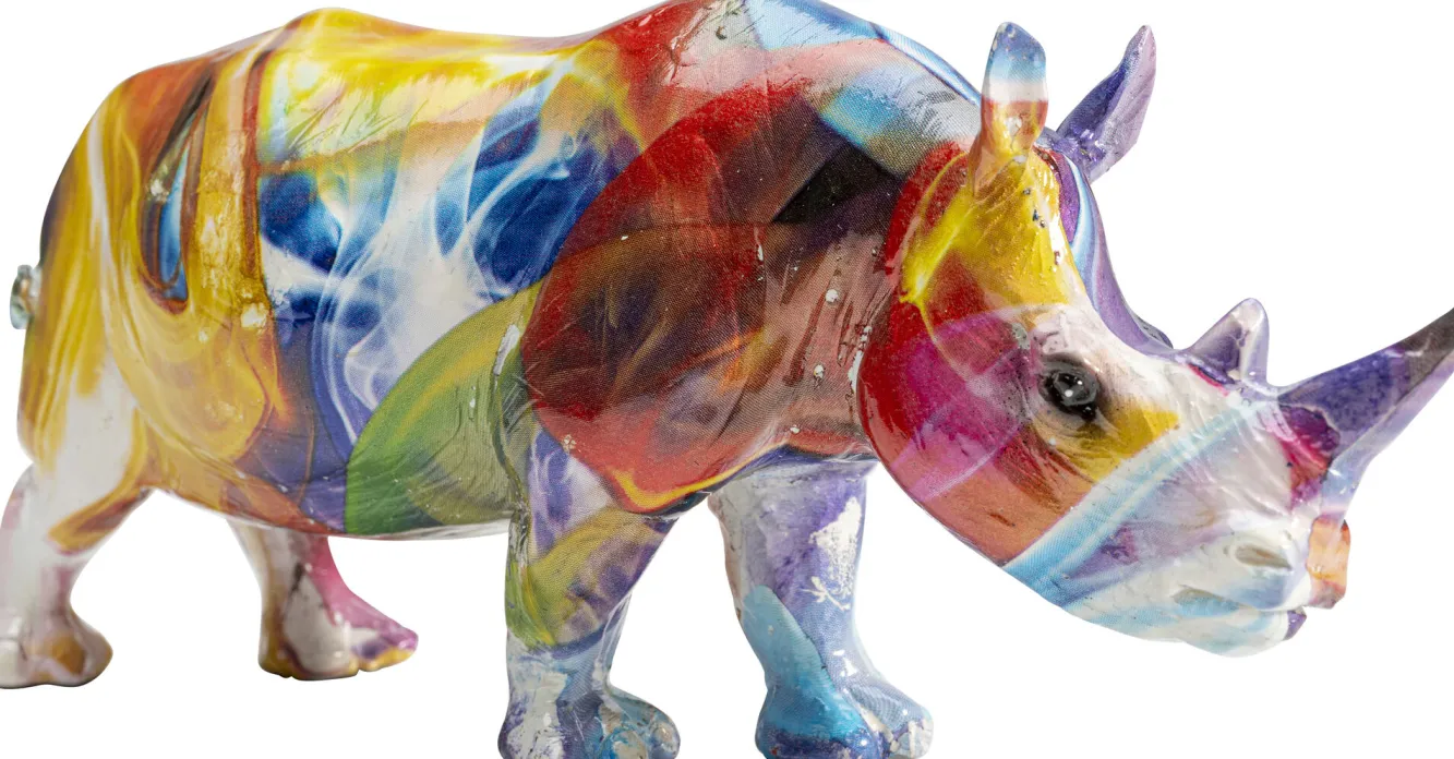 Fashion KARE Design Figurka dekoracyjna Colored Rhino 17x8 cm - KARE