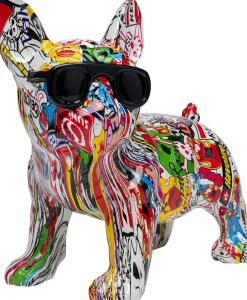 Hot KARE Design Figurka dekoracyjna Comic Dog Glasses 25x24 cm kolorowa - KARE