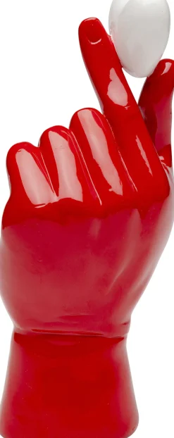 Online KARE Design Figurka dekoracyjna czerwona ręka i białe serce 12x26 cm - KARE