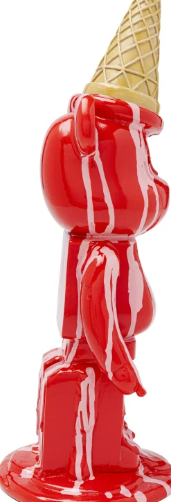 New KARE Design Figurka dekoracyjna czerwona miś i lód 16x40 cm - KARE