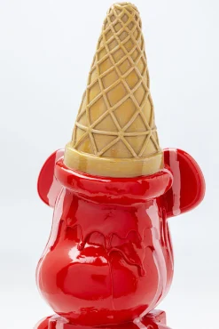 New KARE Design Figurka dekoracyjna czerwona miś i lód 16x40 cm - KARE