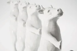 Fashion KARE Design Figurka dekoracyjna Dancing Cows 40x23 cm biała - KARE