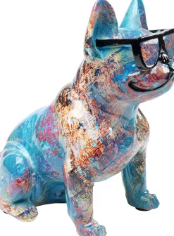 Fashion KARE Design Figurka dekoracyjna Dog of Sunglass 30x37 cm kolorowa - KARE