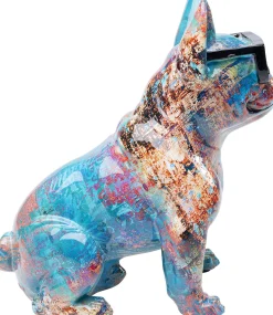 Fashion KARE Design Figurka dekoracyjna Dog of Sunglass 30x37 cm kolorowa - KARE