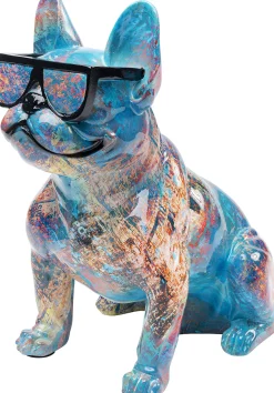 Fashion KARE Design Figurka dekoracyjna Dog of Sunglass 30x37 cm kolorowa - KARE