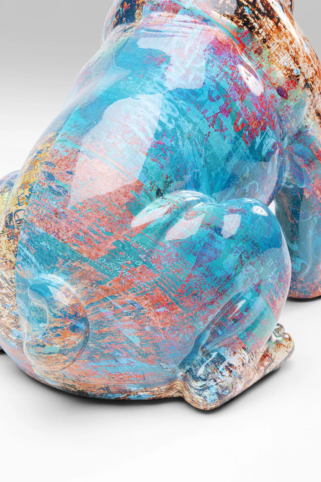 Fashion KARE Design Figurka dekoracyjna Dog of Sunglass 30x37 cm kolorowa - KARE