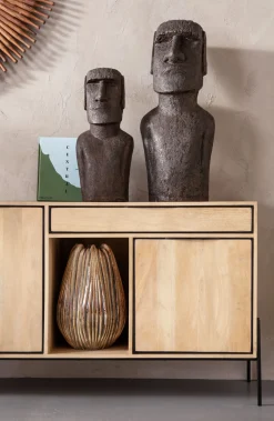 Best KARE Design Figurka dekoracyjna Easter Island 59 cm szara - KARE