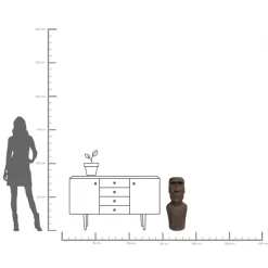 Hot KARE Design Figurka dekoracyjna Easter Island 80 cm szara - KARE