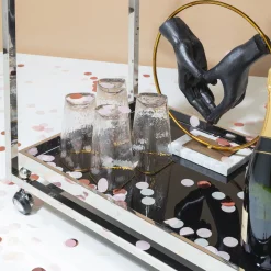 New KARE Design Figurka dekoracyjna Elements Heart Hand 32x34 cm fioletowo-złota - KARE