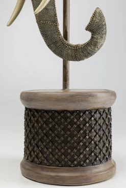 Fashion KARE Design Figurka dekoracyjna Elephant Head Pearls 40x76 cm szara - KARE